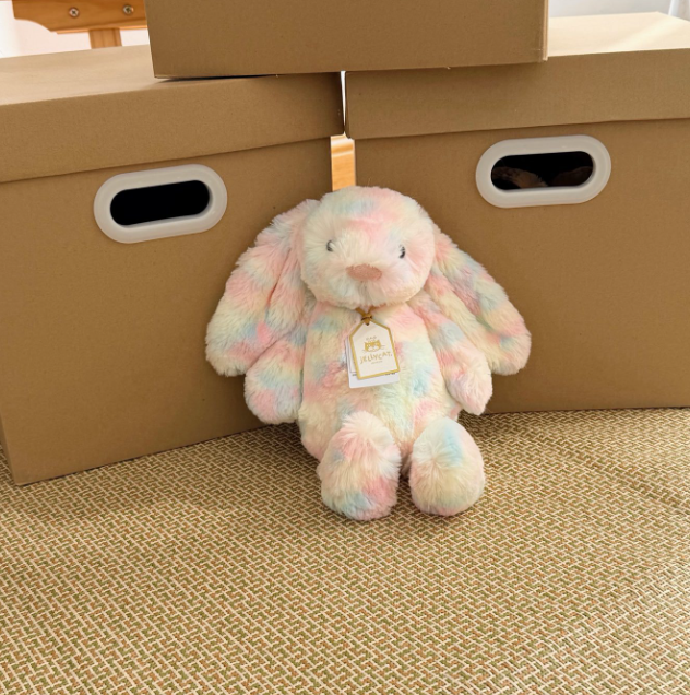 Jellycat Luxe Bunny Lazulia Plush toy rainbow rabbit With Dust Bag