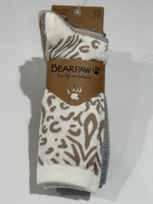 BEARPAW Ladies' 5 Pair Super Soft Crew Socks Size 9-11 Gray/Brown/Tan/Beige-NWT