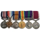 WW1 Military Medal & Trio, Palestine General Service, Long & Good Conduct Group