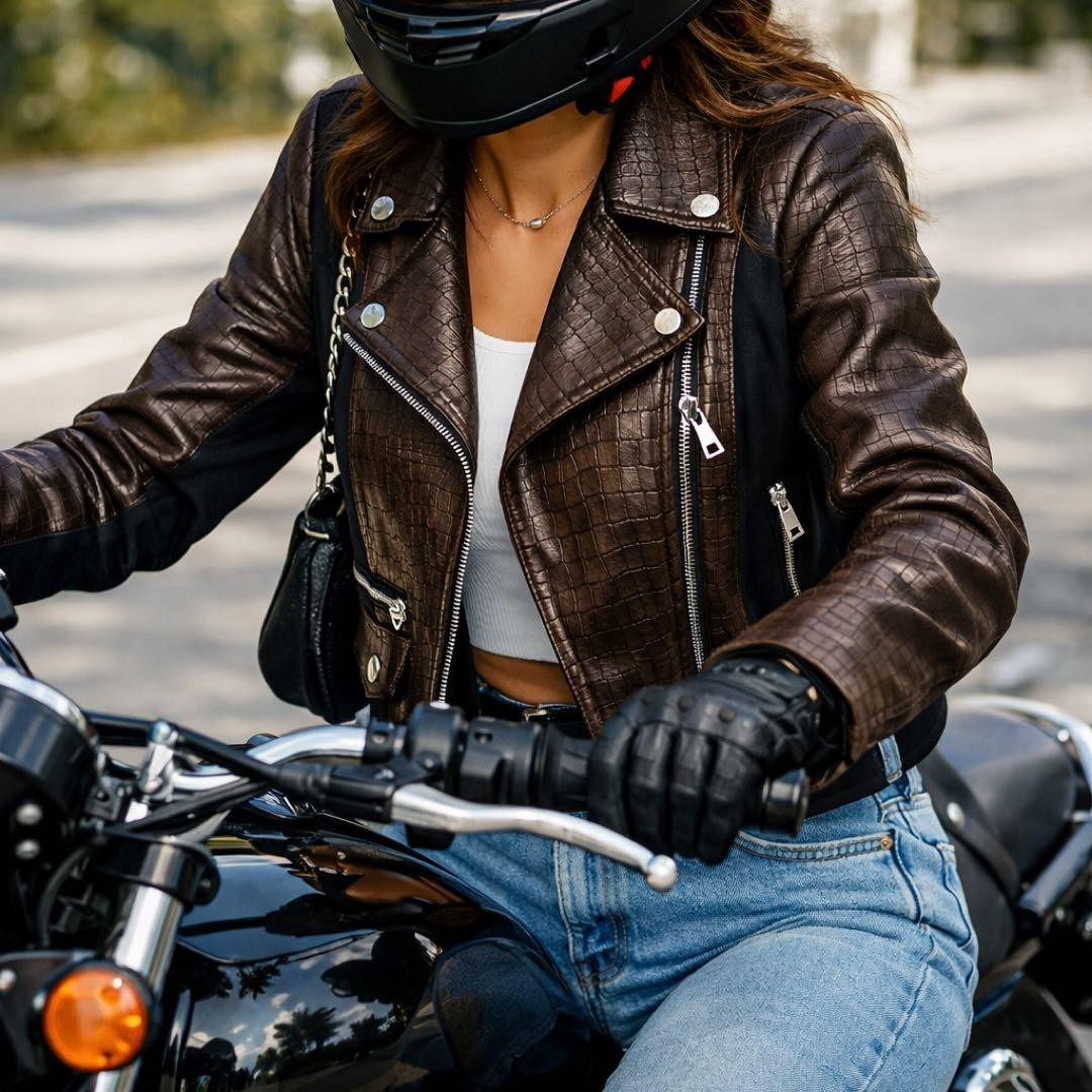 USED UNUSED WITH TAGS: GIANNI VERSACE CROCODILE EMBOSSED LAMB LEATHER JACKET, thumbnail 3