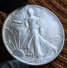 1991 WALKING LIBERTY AMERICAN EAGLE .999 FINE SILVER DOLLAR COIN 1oz. $1 USA