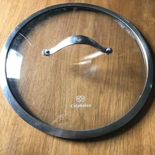 Calphalon Large Lid only Glass Stainless Steel Replacement 11 3/4" ID 12 3/8" OD