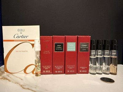 CARTIER Set Of 5 Mixed Lot Perfume Spray Samples 2ml X 4, 1.5ml X 1