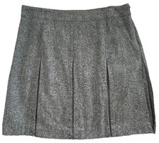 NWOT Tommy Hilfiger Mini Skirt Grey Tweed Preppy Box Pleat