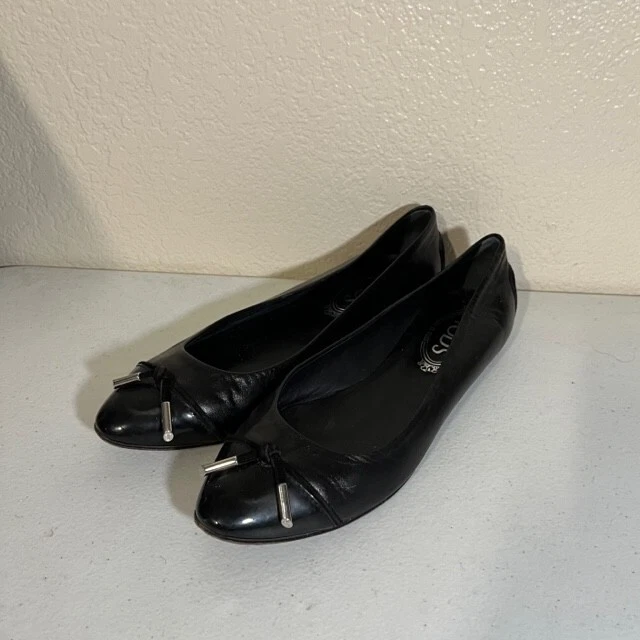 TOD’S Scarpe da ballo Tods ballerine donna 38 US 8 nere con cravatta in pelle slip on