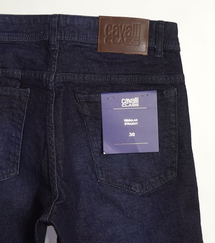 $295 NEW Cavalli Class Denim Jeans Size W30xL32 Regular-Straight 98% Cotton - Picture 7 of 11