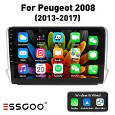 For Peugeot 208/2008 2013-17 10"Android 14 CarPlay Car Stereo Radio GPS Nav 32G