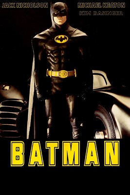 1989 Batman Movie Poster 11X17 Michael Keaton DC Comics Gotham