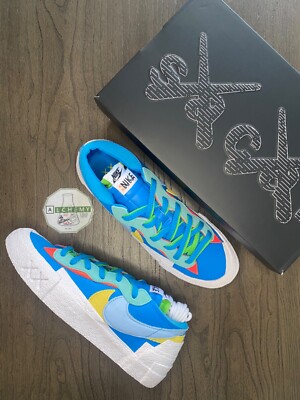Nike Blazer Low sacai KAWS Neptune Blue (2021) Size 10.5, DM7901-400