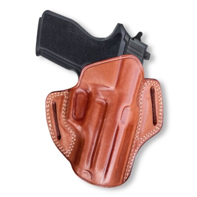 Leather OWB Pancake Holster Open Top Fits Sig Sauer P225/P228/P229
