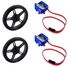 2sets FS90R 360 Degree Continuous Rotation Micro Servo RC Tire for Arduino NEW