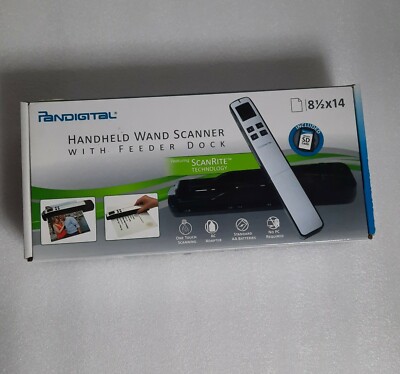 Pandigital Handheld Wand Scanner with Feeder Dock Scan Rite Technology - Works