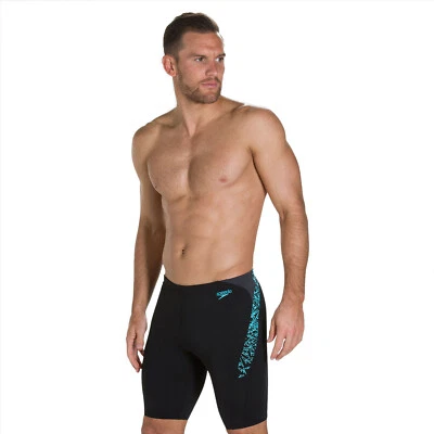Speedo Badehose Jammer knielange Badeshorts mit Bein für Herren chlorbeständig