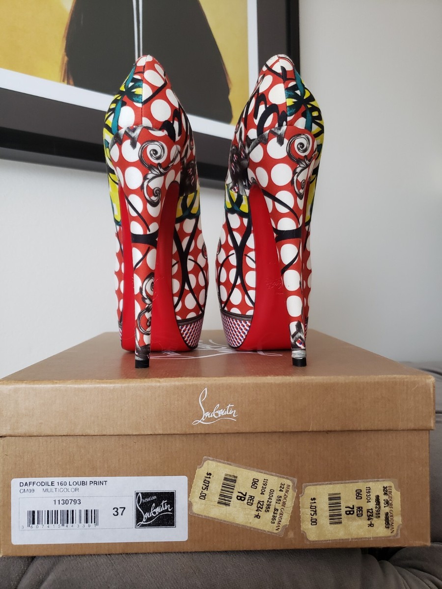 Christian Louboutin DAFFODILE 160 LOUBI PRINT Pump. Size 37 | eBay