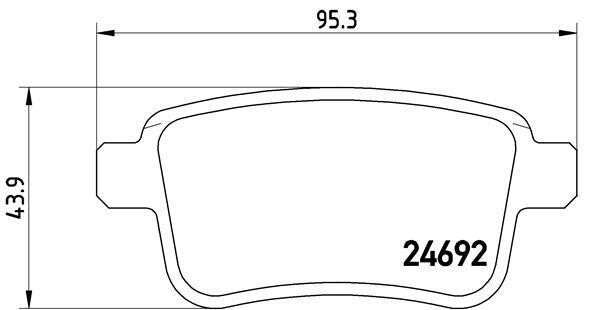 P 68 043 Brembo Set BeläGe Bremse, Scheibenbremse FüR , Renault-image