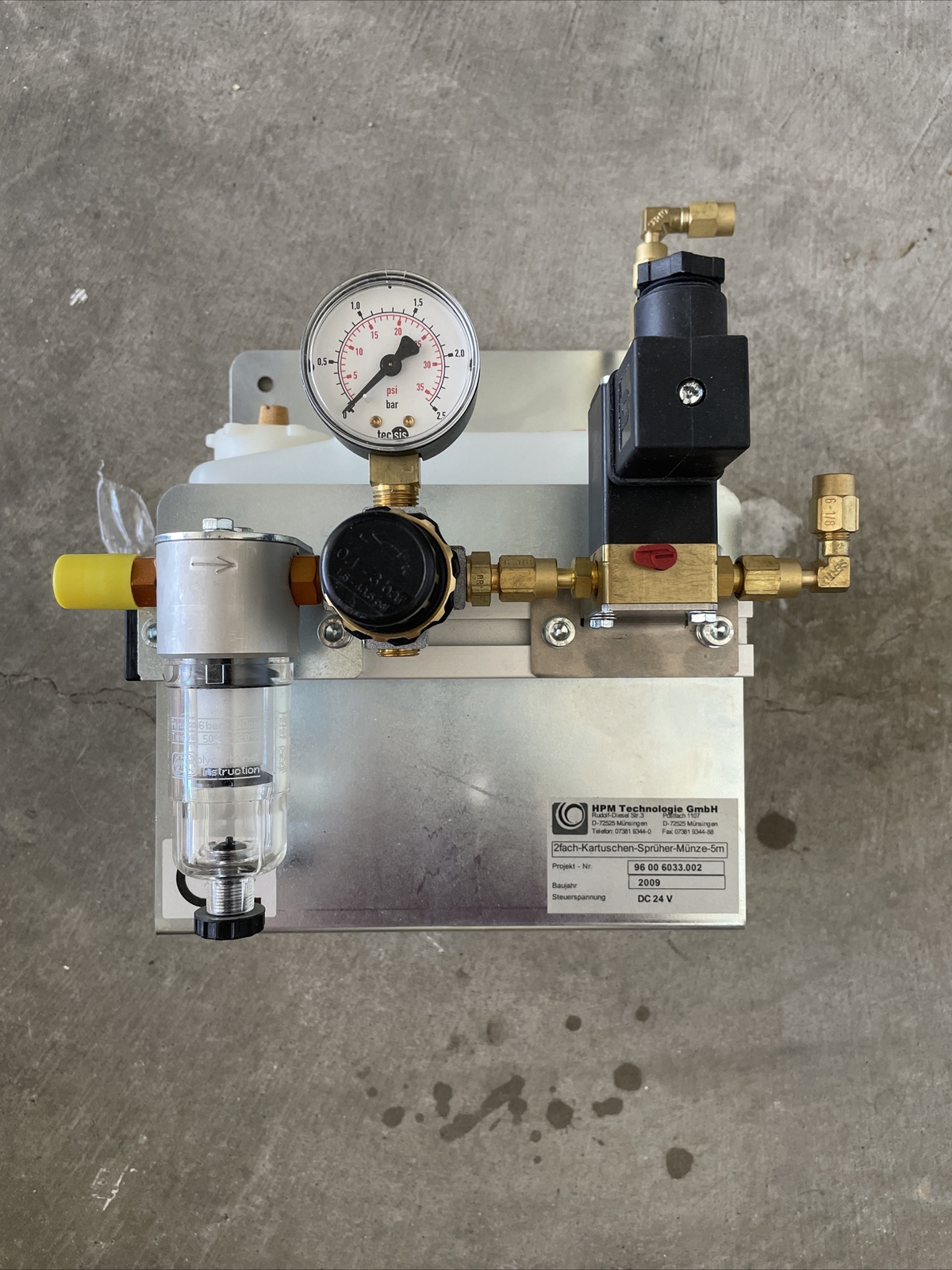 HPM Technologie MQL Spray System 2fach-Kartuschen-Sprüher DC 24V CNC NOS NEW