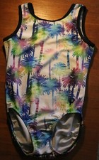 Plum Practicewear Gymnastics leotard Size CL with Scrunchie