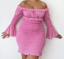 Pretty Little Things Dress Bodycon Shirred Women Size 20 NEW