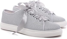 Wedding Shoes Bling Bridal Sneakers Flats Tennis Sparkly Shoes Size 3 Eu 36