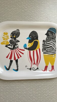 VINTAGE MARIMEKKO KULKUE TRAY RARE KIDS CIRCUS THEMED TRAY DECOR