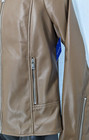 NEW APT 9 Womens Faux Brown Leather Jacket Moto Biker Coat Size Small Zip Front — photo 6