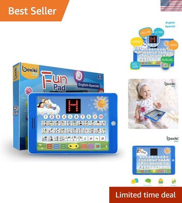 Spanish-English Learning Bilingual Tablet Educational Toy with LED Screen Dis...