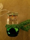 Ice Cube Jingle Bell Christmas Ornament  Green  Brand New — photo 2