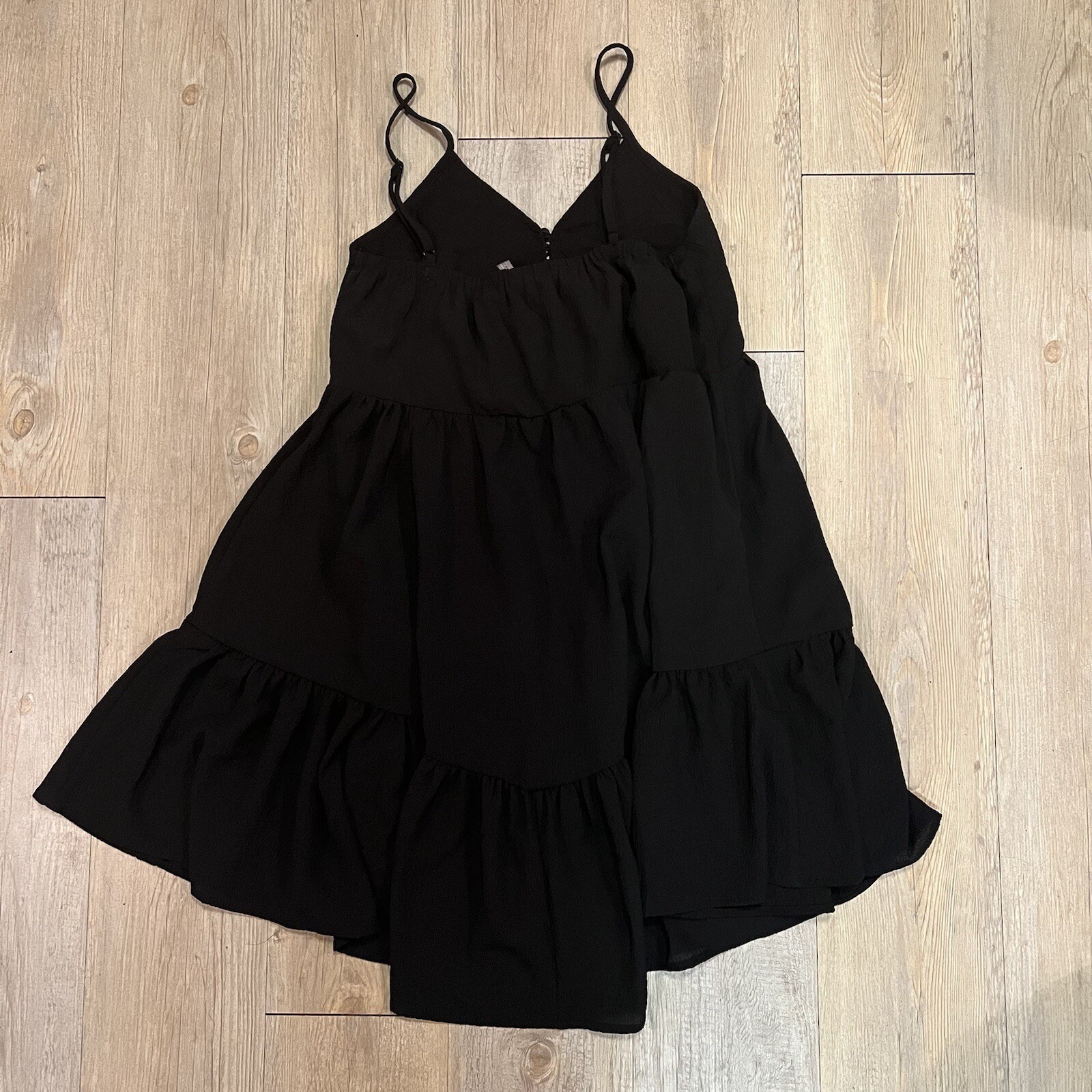 Urban Outfitters Tiered Ruffle Babydoll Dress XS Blac… Gem
