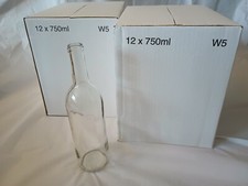 2 Cases - 24 Wine Bottles CLEAR 750ml Bordeaux Cork Finish 12/Case Wine Making