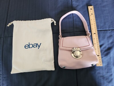 Rare VHTF Marc Jacobs Pink Leather Shoulder Bag Mini Petite Cute Pushlock