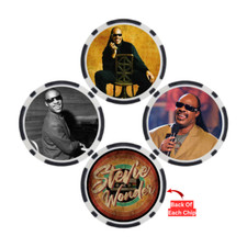 Stevie Wonder Top 100 Musicians Of All Time Set Of 3 Poker Chips