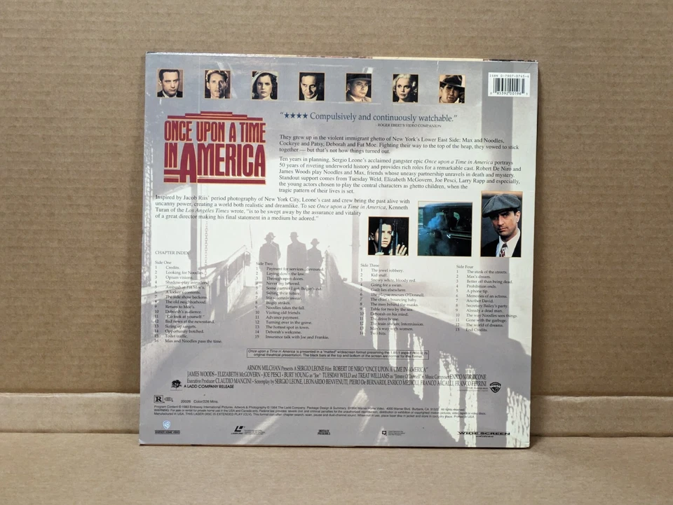 Once Upon a Time in America Widescreen (1984) Laserdisc LD Sergio Leone De Niro - Image 2 of 2