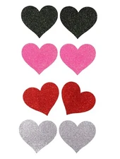 Glitter Heart Love Nipple pasties Sexy Nipple Covers US Seller