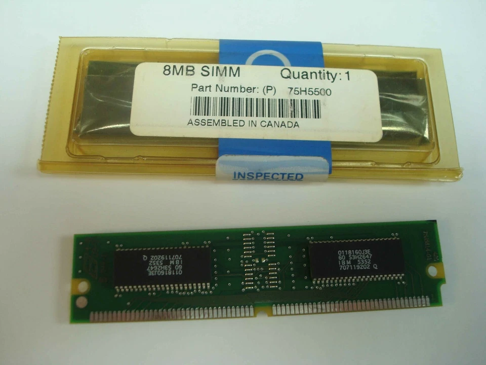 75H5500 75H5960 75H5614 IBM 8MB EDO SIMM 2MX32 TIN LEADS - Image 2 of 3