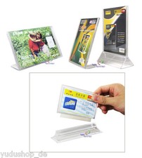 10 st&uuml;ck Acryl Preisschild Schild Hinweisschild Werb-Aufsteller Fotorahmen