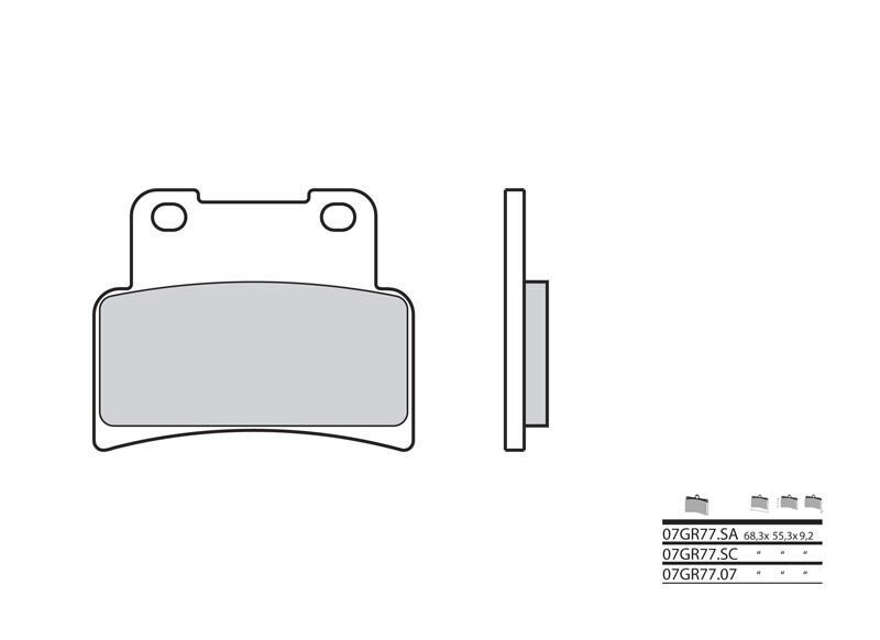 Plaquettes de frein avant Brembo 38800037 pour Aprilia Dorsoduro 750 ABS