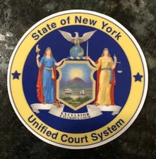 2.5 Inch Non-Reflective New York State Courts UCS Vinyl Sticker Decal