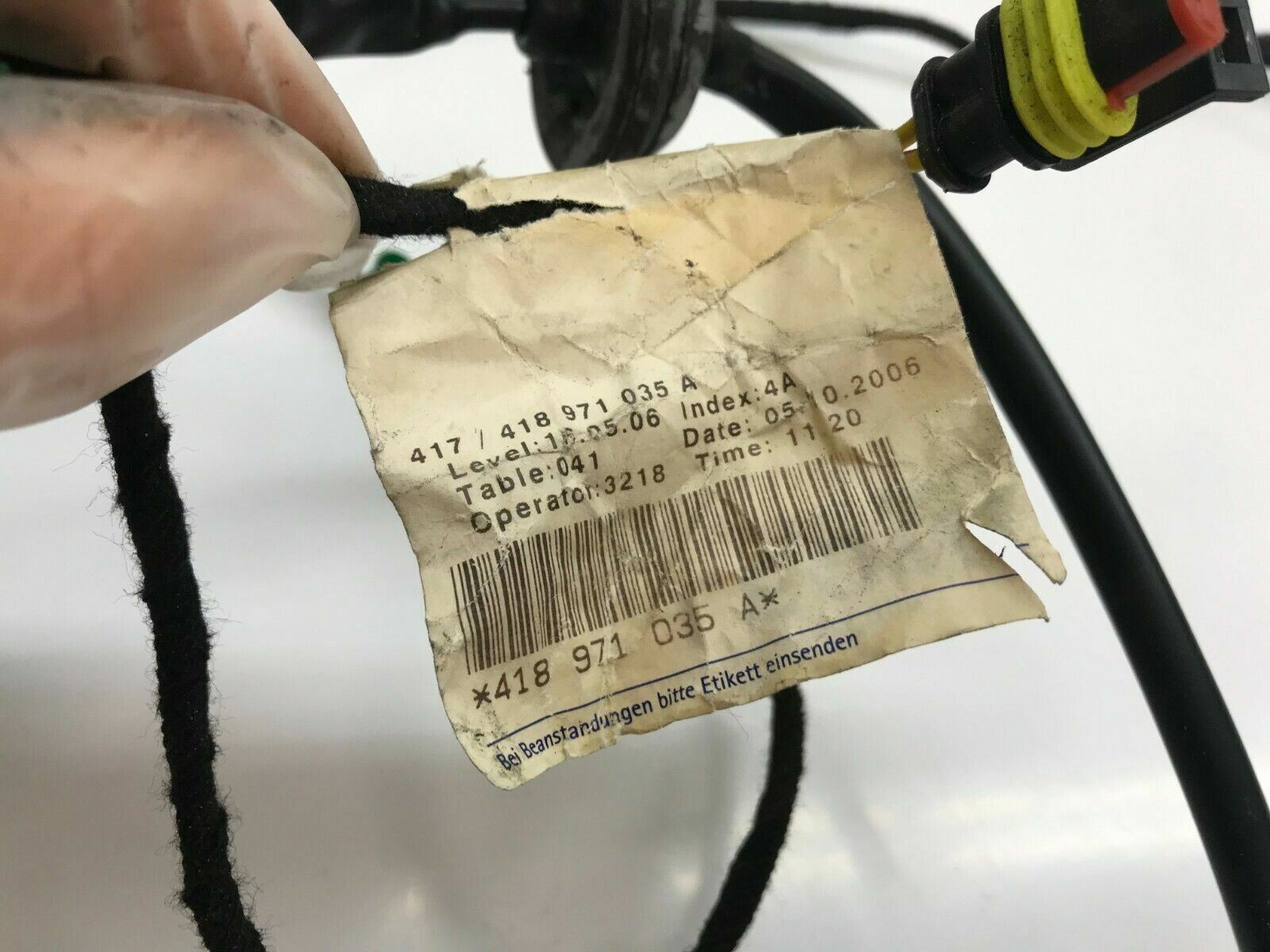 LAMBORGHINI MURCIELAGO LP640 670 COUPE DOOR WIRING HARNESS OEM 418971035A
