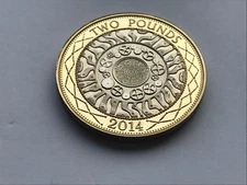 Simply Coins~ 2014 PROOF TWO 2 POUND TECHNOLOGY COIN