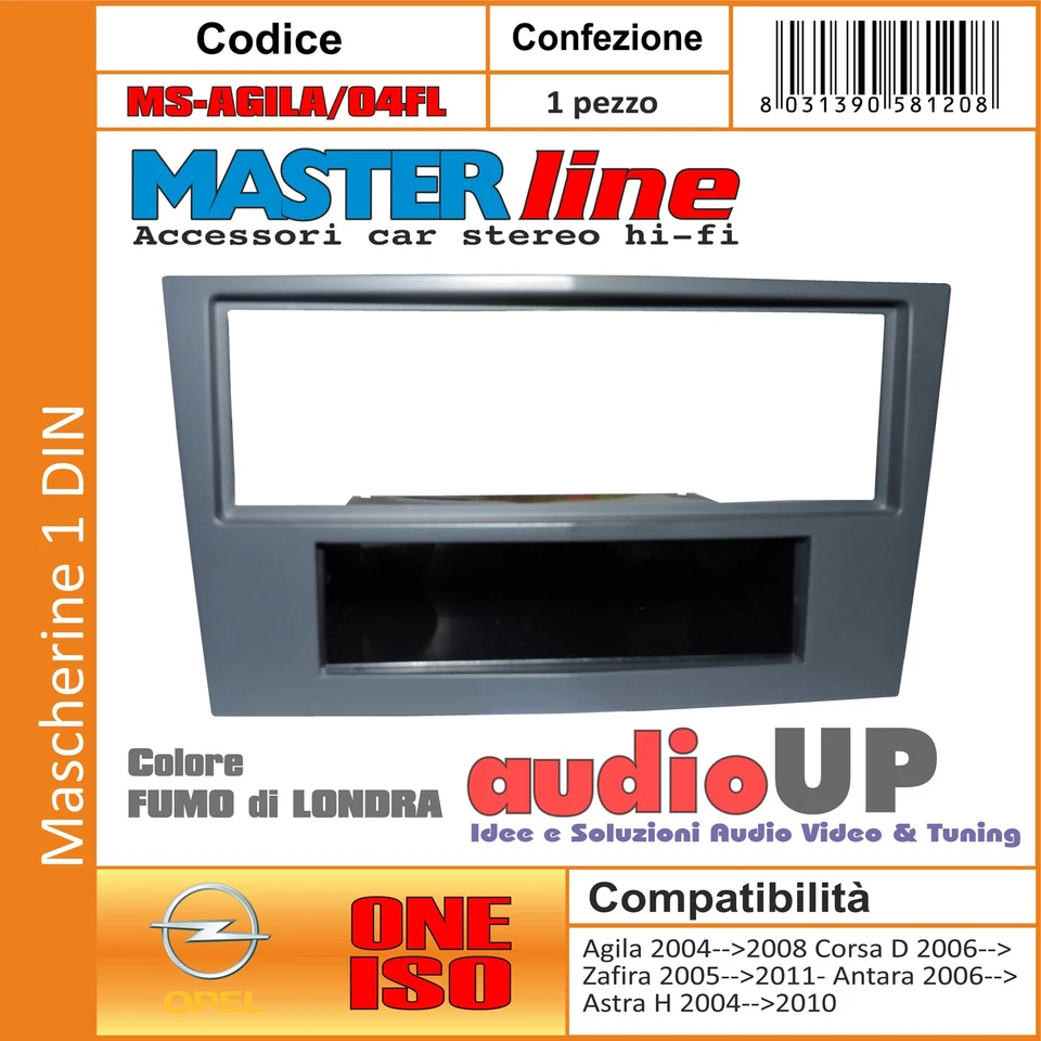 Masque Autoradio 1 DIN Opel Astra H De 2004 À 2010 Couleur Fumée De Londres - Photo 1/1