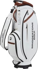 BRIDGESTONE Golf Men's Caddy Bag SIMPLE SPORTY 9.5 x 47 inch 2.8kg White CB2524