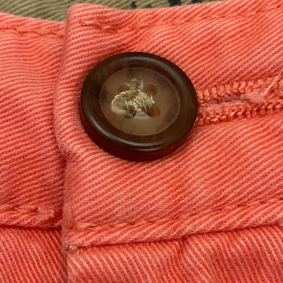 Pantalones Cortos IZOD Agua Salada Chinos Para Hombres 40 Naranja Algodón Sólido Frente Plano Playa Informal Foto 3 de 4