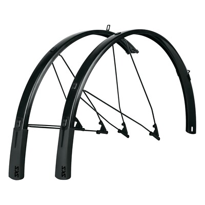 SKS Fahrrad Schutzblech Set ALUMINIUM Bluemels 28 Zoll STYLE schwarz 46, 56mm 