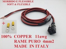 Yaesu Sommerkamp FT-77 FT 77 Power Cord DC 13.8V Cable  Fuse SOFT FLEX.