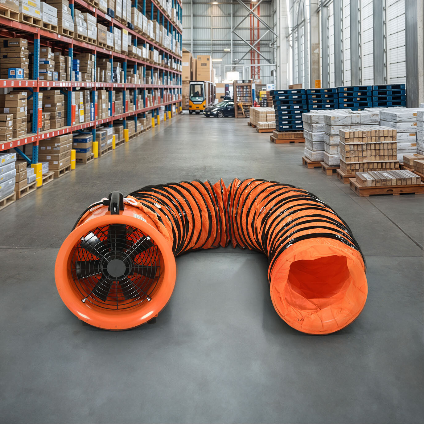 12" Portable Extractor Fan 520W Blower Exhaust Ventilator w/ 5mm Duct Hose