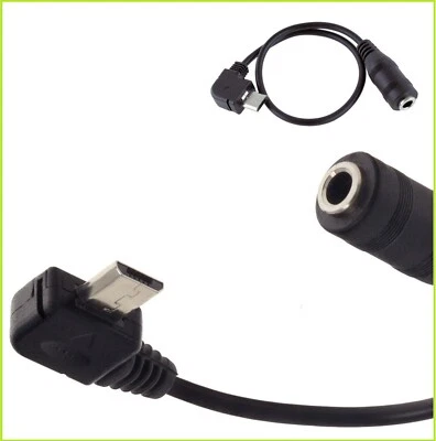 Câble Adaptateur Écouteurs Jack 3.5 Femelle À Micro USB 90 Degrés Mâle - Photo 1/4