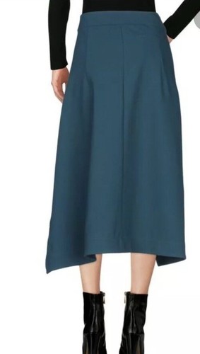 Marni Made in Italy, asymmetrischer tief jadeblauer Baumwollrock, Gr. 40, UK12 - Bild 2 von 12