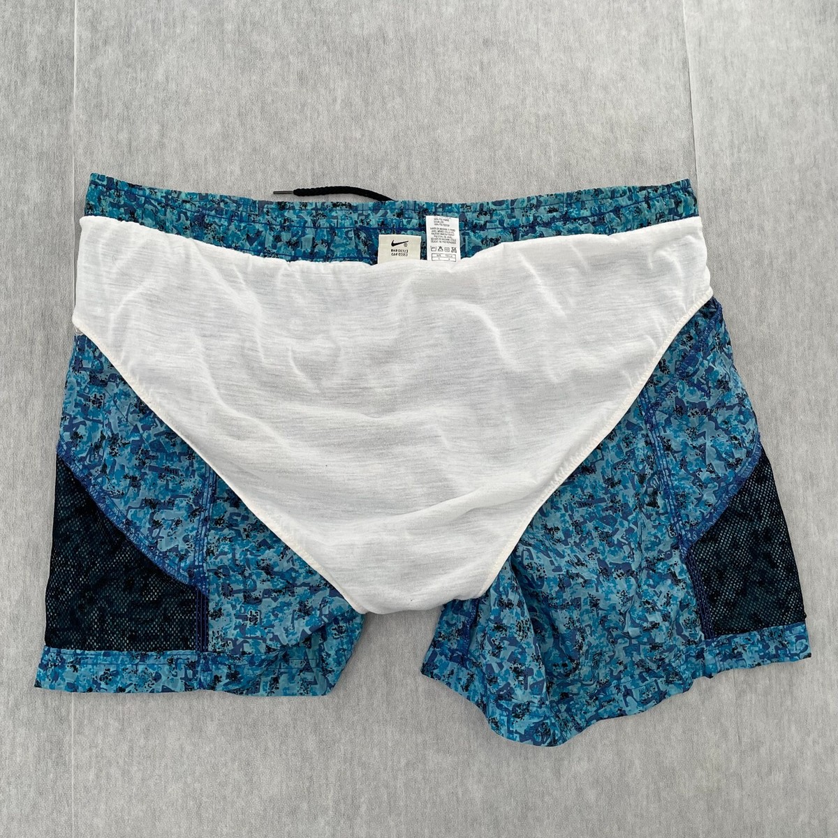 VINTAGE Nike ACG Shorts Adult Large Blue Geometric Abstract Lined 