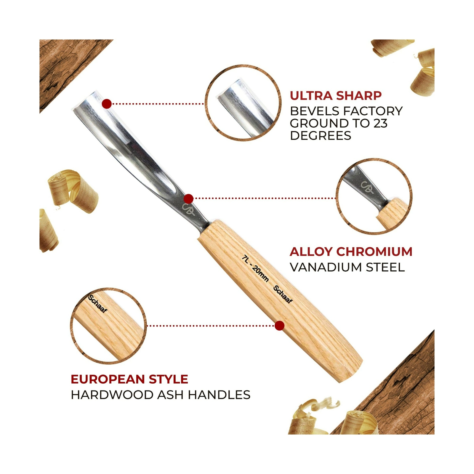Schaaf Full Size Wood Carving Tools Set of 12 eBook Included 100 Guarantee for sale online eBay