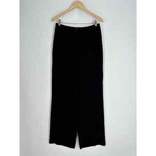 Armani Collezioni Size 8 Silk Blend Antinea SRL Wide Leg Pant, Black